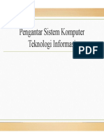 Pengantar - Sistem Komputer - Teknologi - Informasi