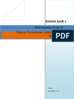 Bahan Ajar Sistem Persamaan Linear Tiga Variabel (Pertemuan 1)