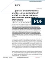 Drug Related Problems in Clinical Practice: A Cross Sectional Study On Their Prevalence, Risk Factors and Associated Pharmaceutical Interventions