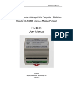 HD4614 User Manual: 4 Channels Constant Voltage PWM Output For LED Driver Module With RS485 Interface Modbus Protocol