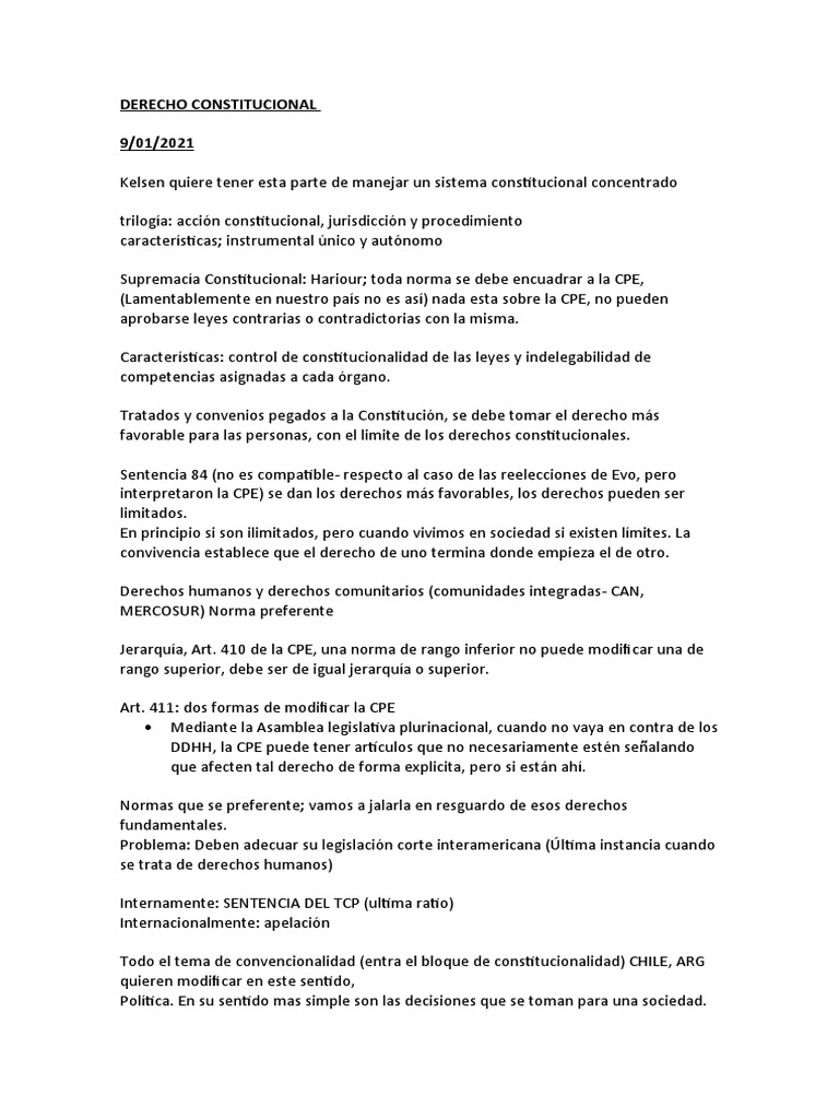Derecho Constitucional | PDF | Caso de ley | Constitución