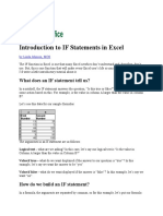 Introduction To IF Statements in Excel