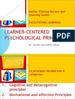 Learner-Centered Psychological Principles: Mother Theresa Review and Learning Center Facilitating Learning