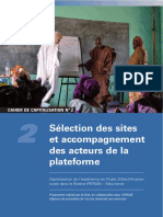 SECTION DES SITES ET ACCOMPAGNEMENT DES ACTEURS DE LA PLATEFORME