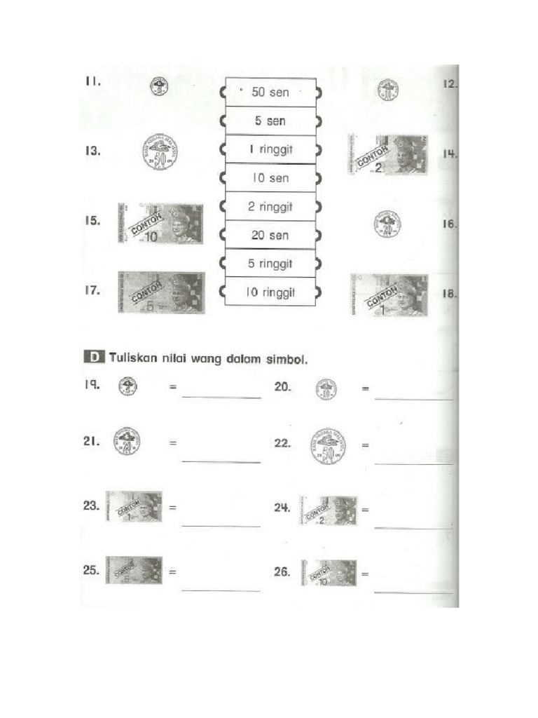 Dokumen Tips Latihan 2 Wang Tahun 1 Pdf