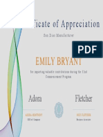 Abstract Colorful Certificate of Appreciation