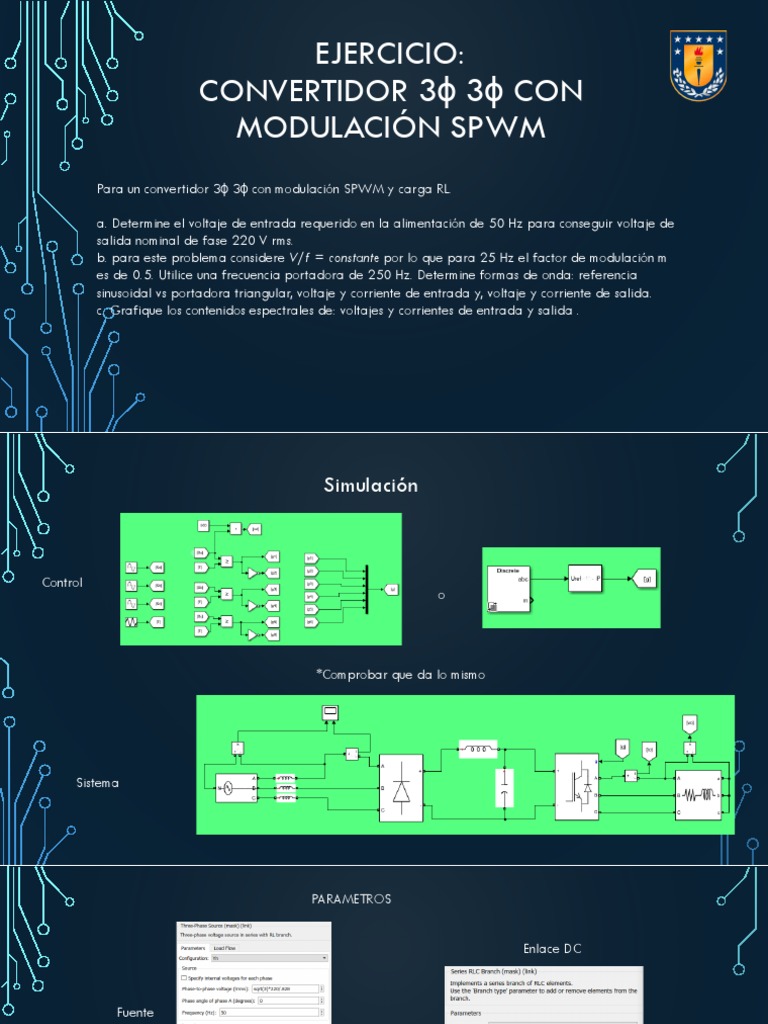 Ejercicio Convertidor 3f 3f SPWM-solución | PDF