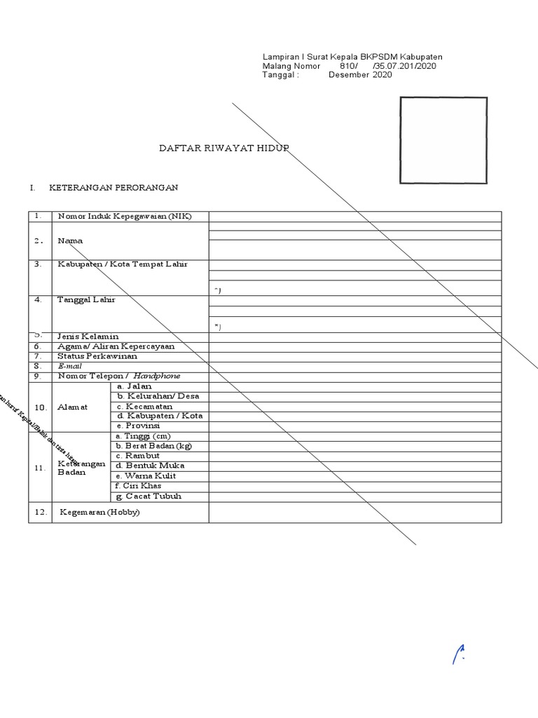 Dokumen Pemberkasan PPPK | PDF