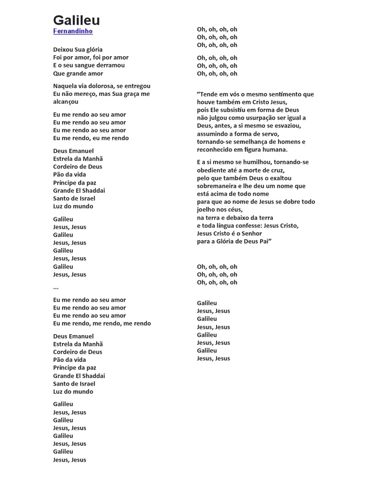 Letra da Música 