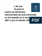 Desarrollo de Una Herramienta para El Diseño de Elementos Estructurales de Acero Laminado en Frío Basado en La Norma AISI 2007 y Por El Método LRFD
