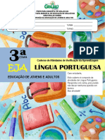EJA Língua Portuguesa atividades verificação aprendizagem