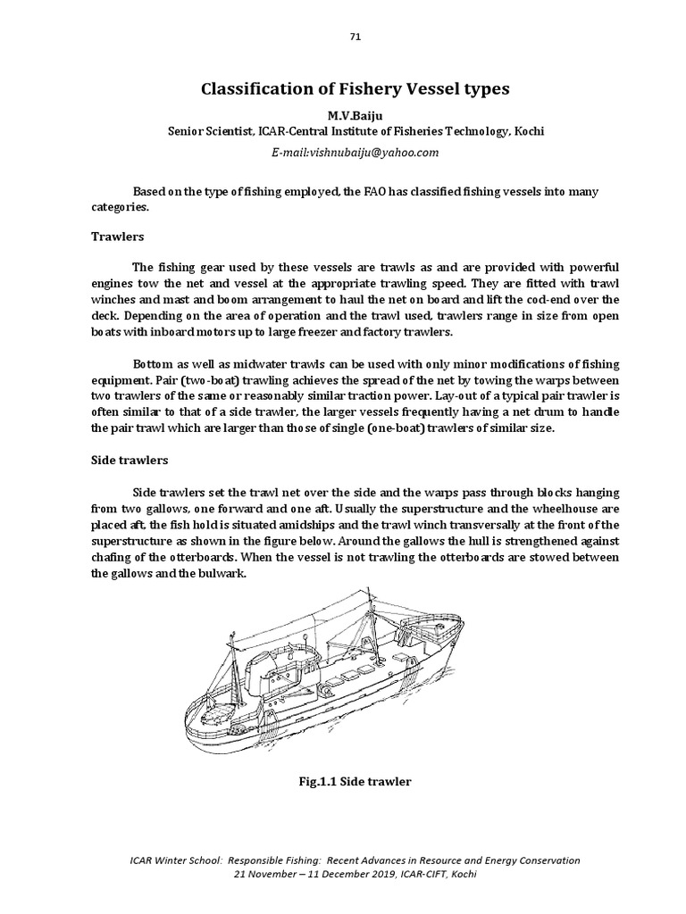 04 Classification of Fishery Vessel Types PDF Fishing Trawler
