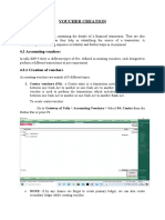 Voucher Creation: 1. Contra Vouchers (F4) : A Contra Entry Is A Transaction Involving Transfer of Cash