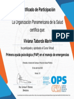 Primera Ayuda Psicológica (PAP) en El Manejo de Emergencias-Certificado Del Curso 499649