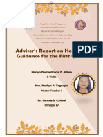 Adviser's Report On Homeroom Guidance For The First Quarter