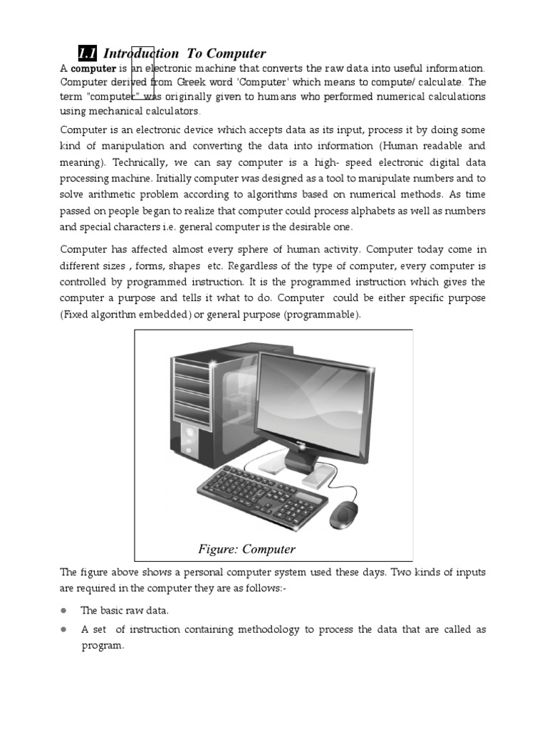 Unit 1 Computer System (2) (1) - 1629266582 | PDF | Computer Hardware ...
