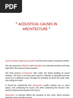 Acoustical Causes in Architecture