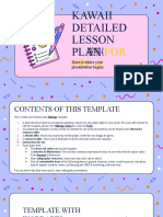 Kawaii Detailed Lesson Plan For Pre-K by Slidesgo