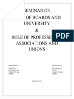 NE Seminar 2 Role of Boards, Universities, Professional Associations, Unions