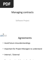 Managing Contracts: Software Project