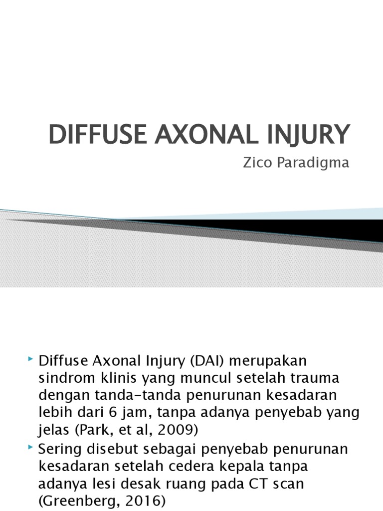 Diffuse Axonal Injury ZIC | PDF | Pengembangan Diri | Kesehatan Holistik