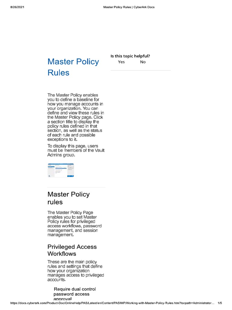 Master Policy Rules PDF