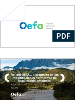 Rol Del Oefa Respecto de Las Modificaciones Normativas de Fiscalización Ambiental