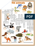 Crosswords Wild Animals Crosswords Fun Activities Games Oneonone Activitie - 103694