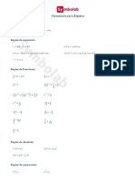 Formulario para Álgebra - Symbolab