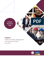 Sample Resource Pack: Nebosh Health and Safety Management For Construction (UK) Unit NC1