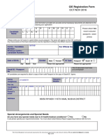 CIE Registration Form: OCT/NOV 2016