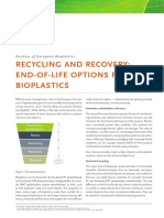 Recycling and Recovery: End-Of-Life Options For Bioplastics