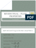 Review Final - Fluid Properties: Ce30460 - Fluid Mechanics Diogo Bolster