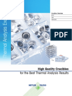 For The Best Thermal Analysis Results: High Quality Crucibles
