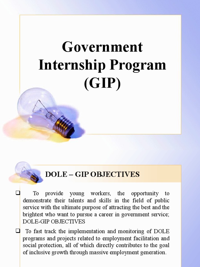 Government Internship Program (GIP) | PDF | Internship | Job Hunting