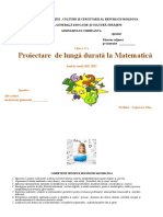 PROIECTARE MATEMATICA clasa a V-a anul de studii 2021-2022