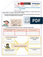 Día 2 - Ficha - Organizo Mi Propuesta de Actividades para Fortalecer La Convivencia Armoniosa