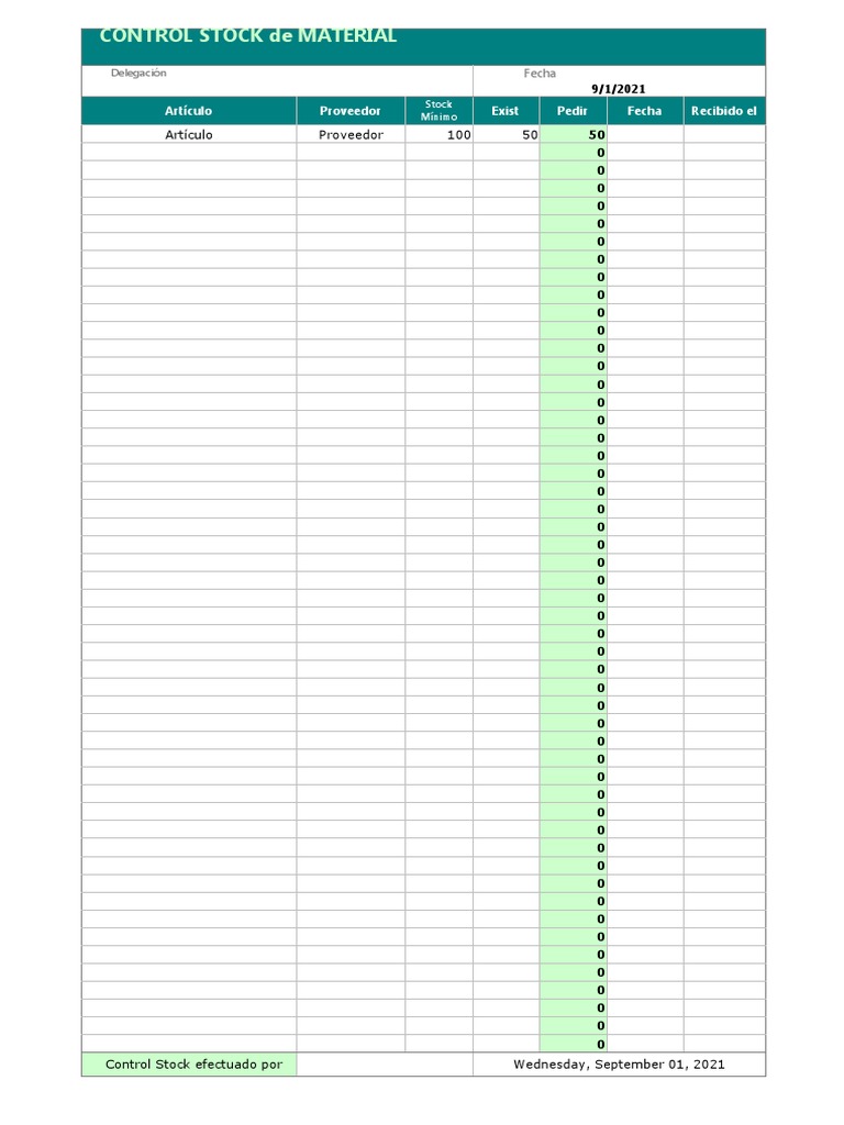 PE117A Control Stock M | PDF