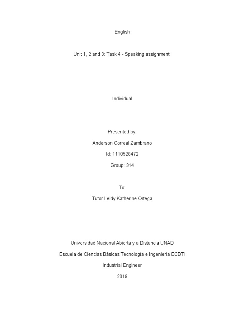 Task 4 Speaking | PDF