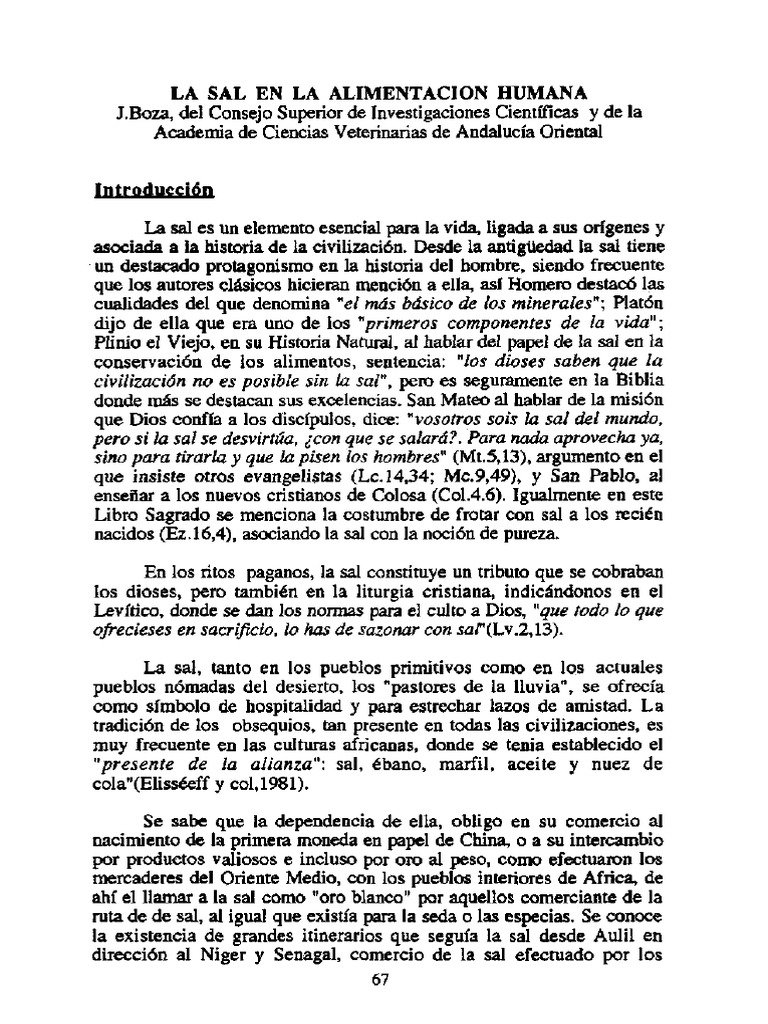 Importancia de la Sal en la Historia Humana | PDF | Sodio | sal