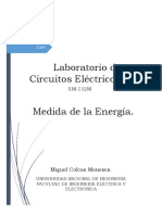 Laboratorio de Circuitos Eléctricos II Medida de La Energía