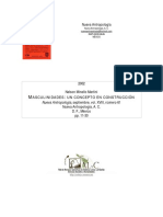 Minello, Nelson. (2002). Masculinidades Un Conceppto en Construcción. Nueva Atropología. Vol. XVIII. n. 61. Pp. 11-30