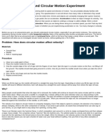 Tangential Velocity and Circular Motion Experiment