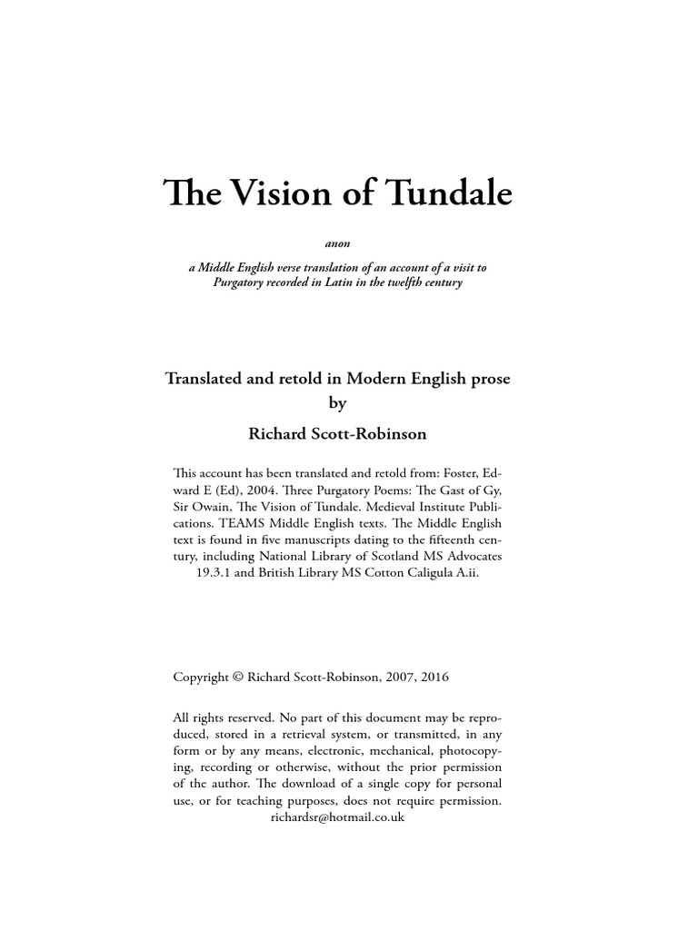Vision of Tundale PDF Blacksmith Hell