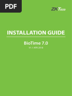 Biotime7.0 Installation Guide v.1.1 Eu