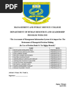 The Assessment of Management Information System