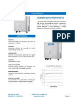 Ficha Técnica: Inversor Solar Monofásico