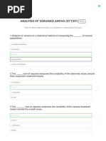 MCQ Analysis of Variance, ANOVA, Anova, Qtt501, Lpu-Noteshanger, LPU, Galgotias, Amity