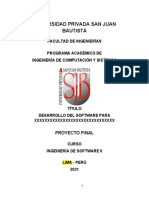 ESTRUCTURA PROYECTO FINAL DE INGENIERÍA DE SOFTWARE II