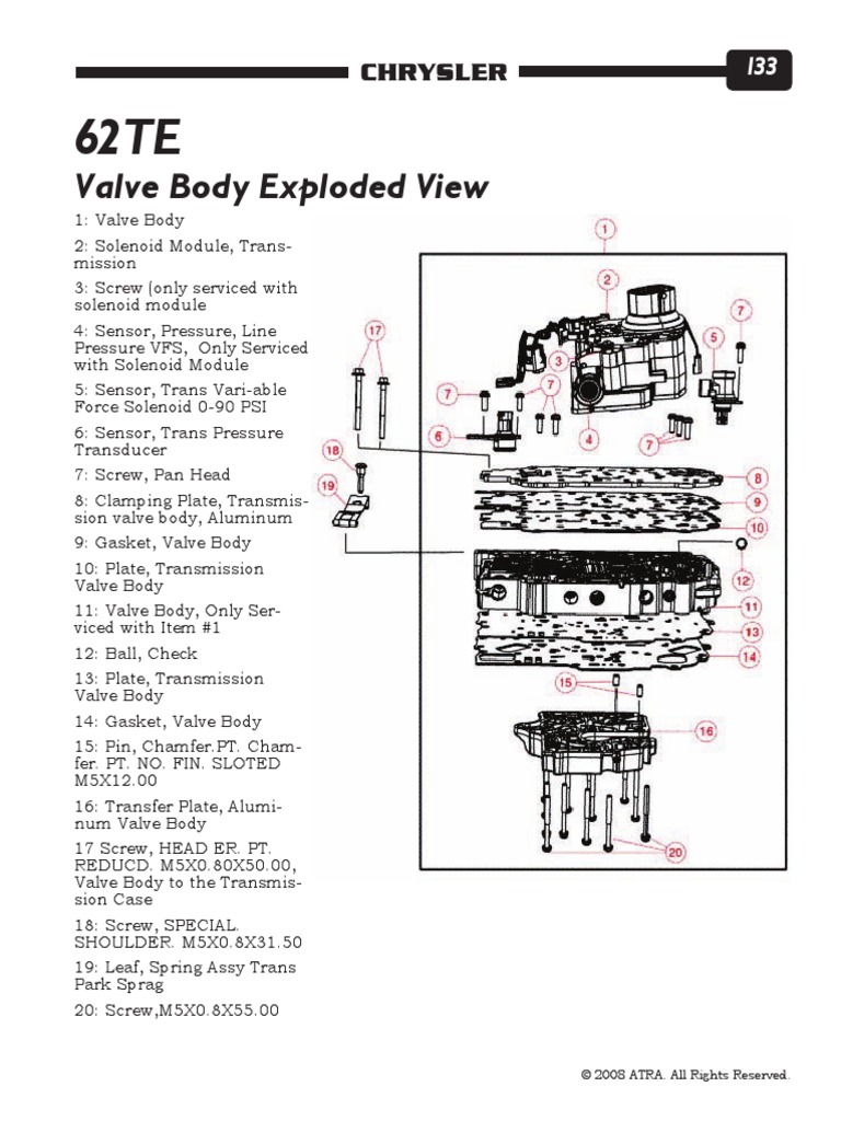 Valve Body Exploded View: Chrysler | PDF | Home & Garden | Technology ...